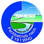 TÜV Nord Siegel in Blau